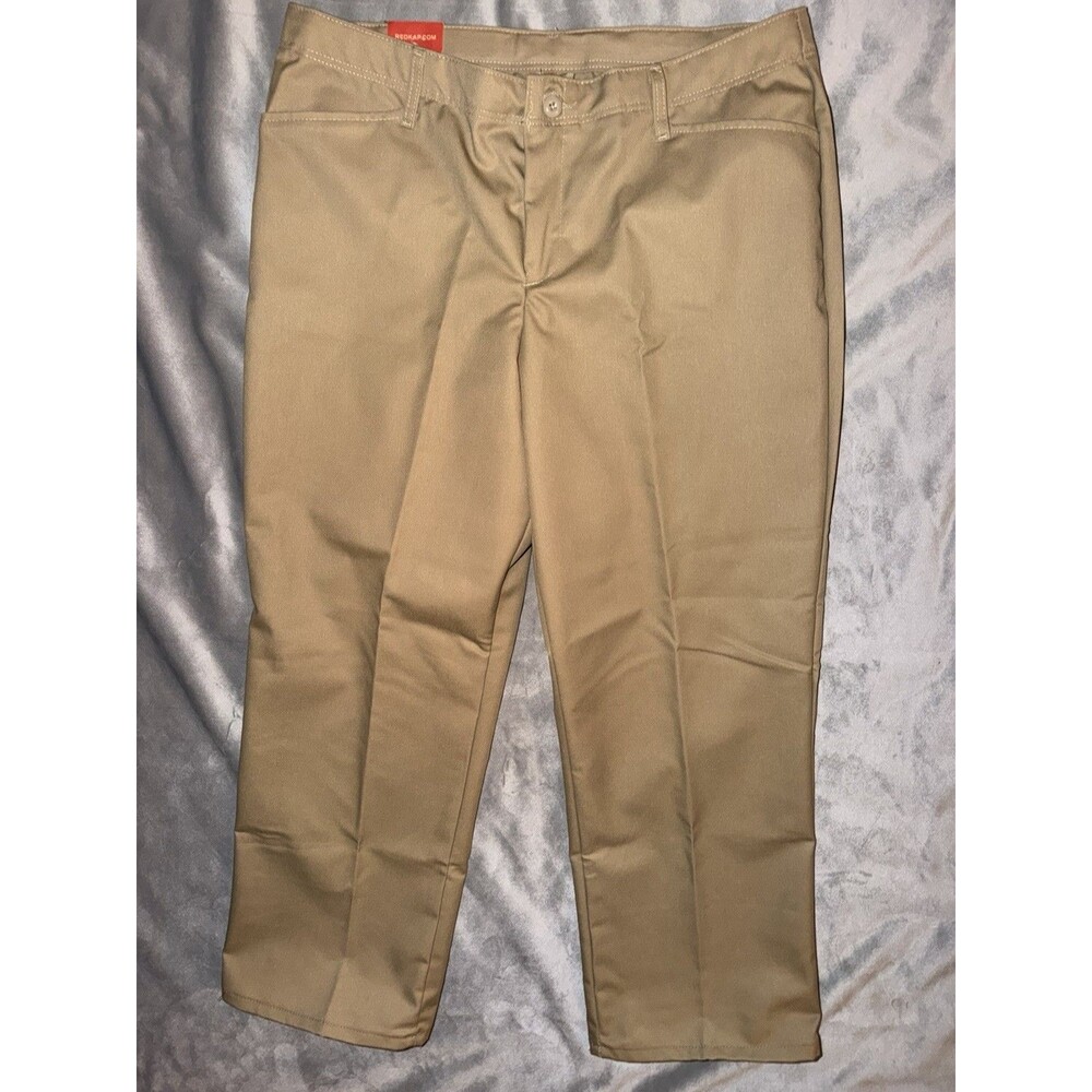 NWT Women's Red Kap Elastic Industrial Khaki Work Pant slacks PZ33 KH Sz 16 x 30